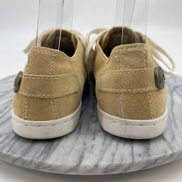 Rockport Walking Sneaker Shoe Womens 11 Tan Beige Suede Leather Low Cut Lace Up - Picture 3 of 11